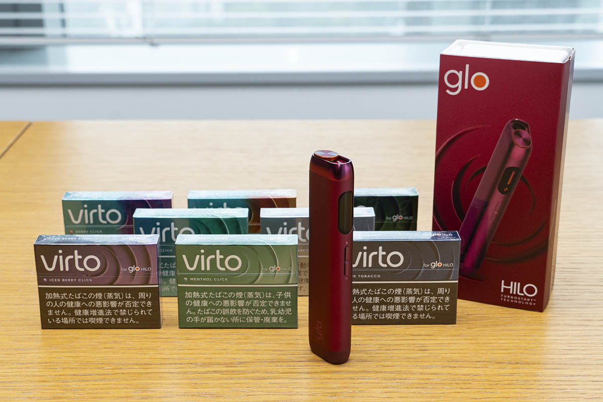 glo、1回の喫煙時間を選べる「Hilo」と新たばこスティック「virto