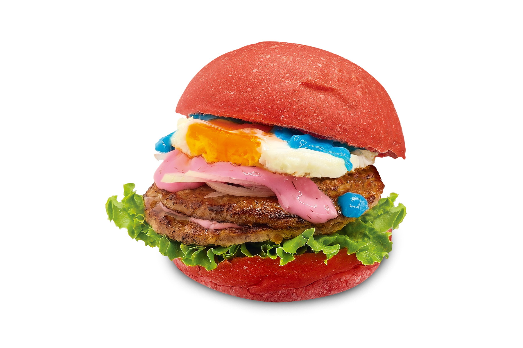 ドムドム、5色でできた「スーパー戦隊バーガー」 - Impress Watch