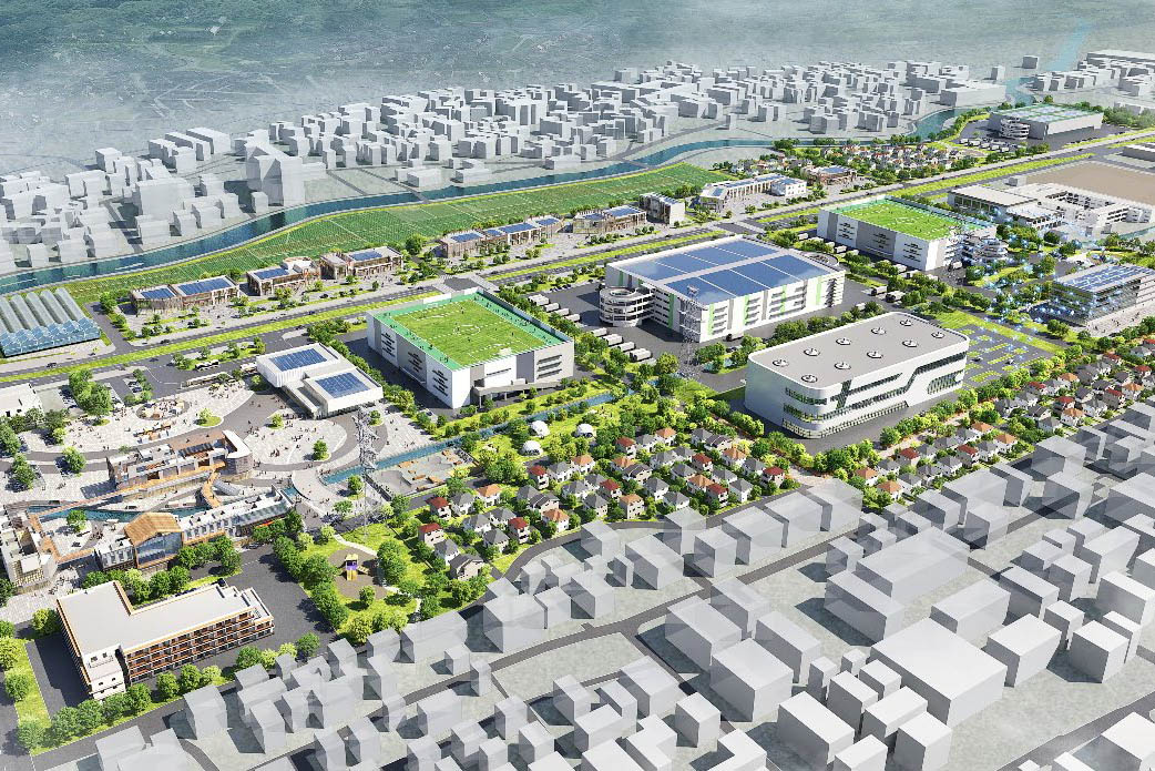 福岡・粕屋町に新たな街 賑わい施設・商業・住宅・産業・農業を融合