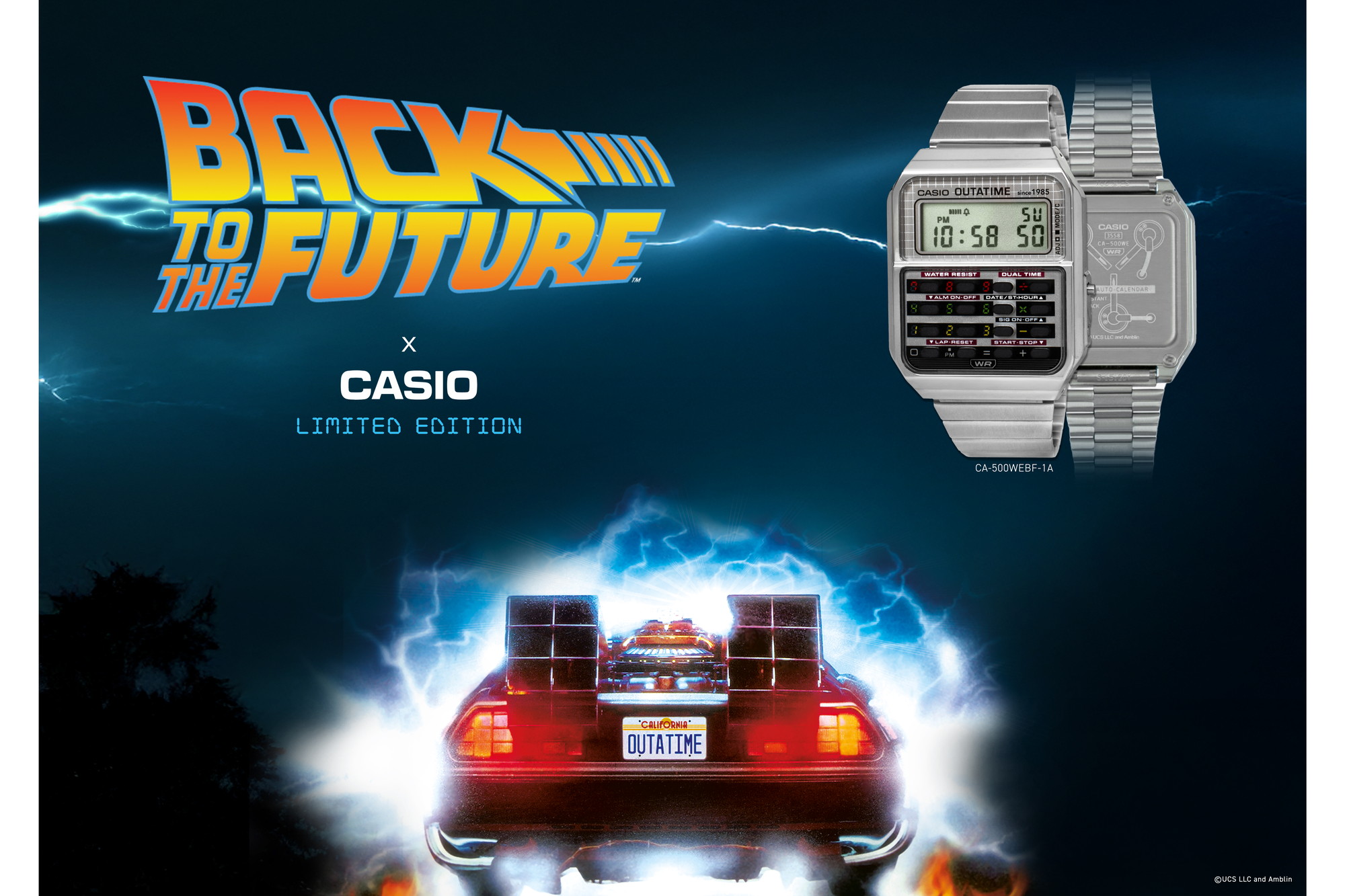 未使用品　バック・トゥ・ザ・フューチャー デジタルウォッチ カシオ、バック・トゥ・ザ・フューチャーの電卓ウォッチ