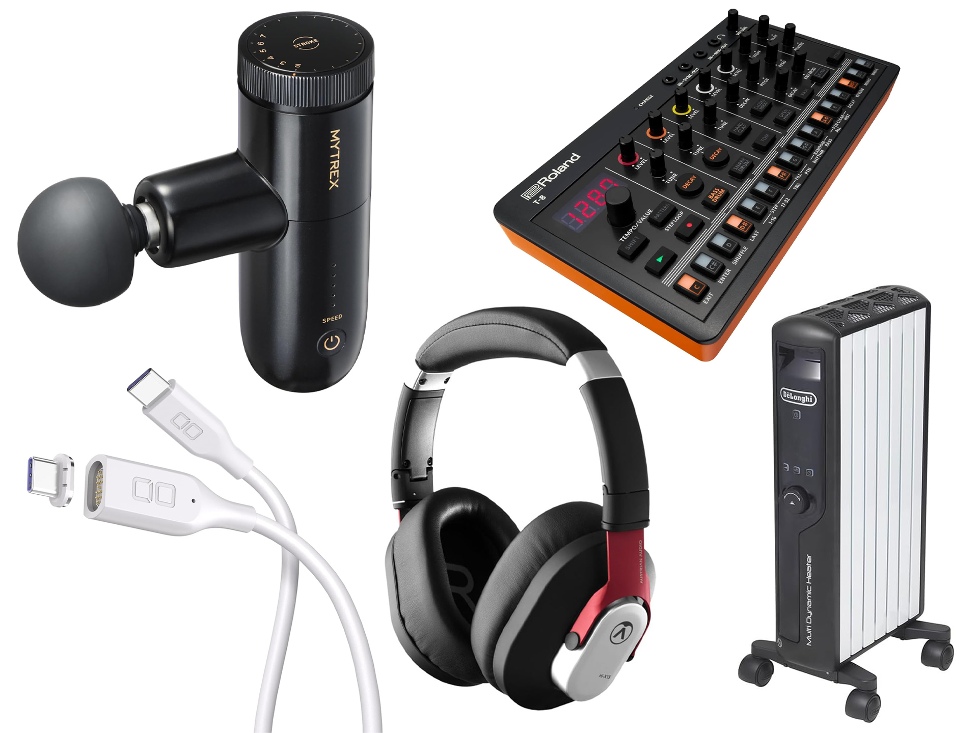 高機能マッサージガン、ゼロ風暖房、どこでもビートメイク楽器 鈴木誠