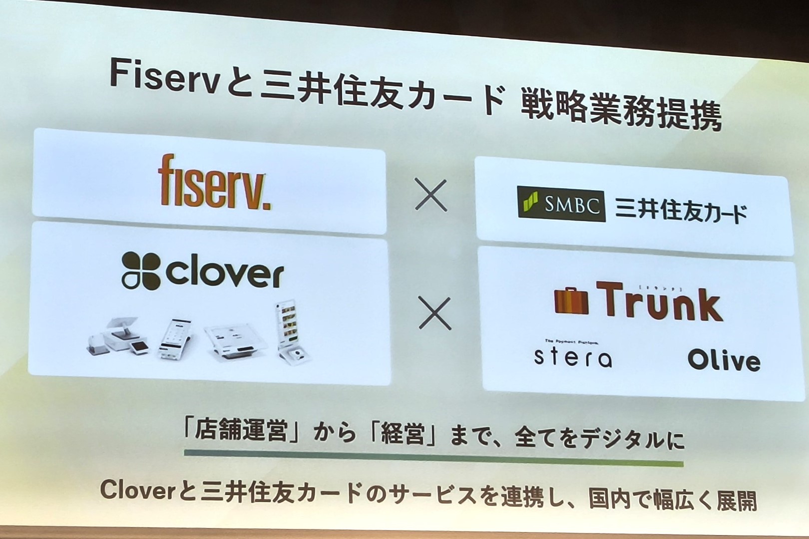 三井住友カード、米ファイサーブと提携 Clover×Trunkで運営と金融を一体化 - Impress Watch