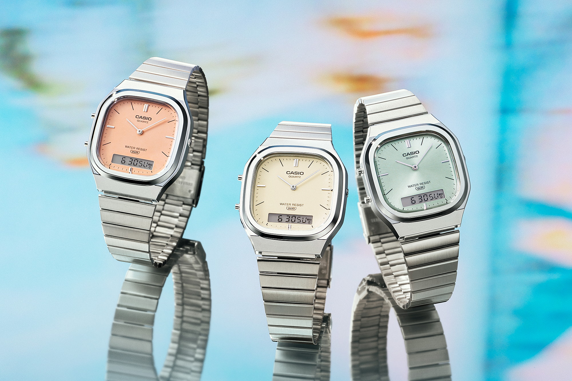 アナログ+デジタルのチープカシオに春のカラー - Impress Watch