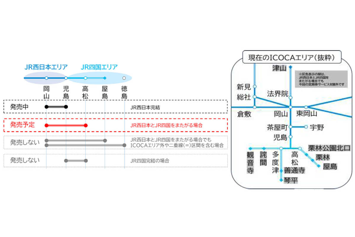 JR西日本-JR四国をまたがるICOCA定期券発売 - Impress Watch