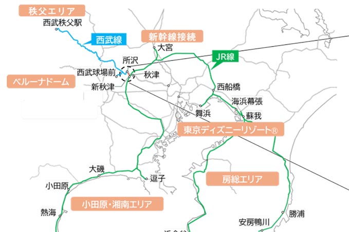 秩父=熱海など西武線からJR線へ直通臨時列車 JR東と西武鉄道が28年に