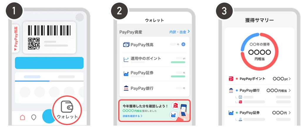 PayPayアプリに「獲得サマリー」 証券の配当金や銀行利息が確認可能に